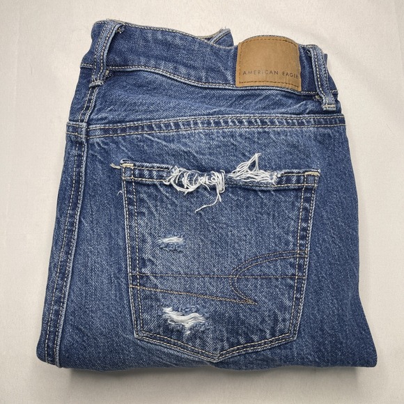 American Eagle Outfitters Denim - American Eagle Mom Jeans Women Size 0‎ Regular Distressed High Rise